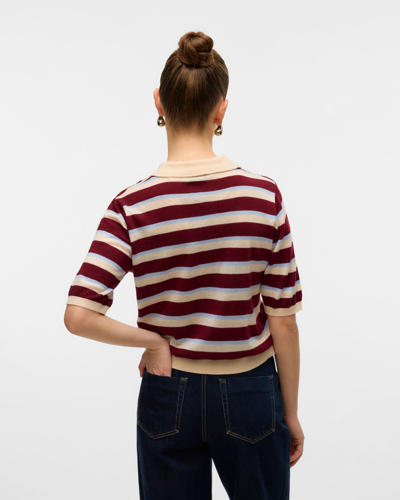 AWSIKITA STRIPE KNITTED POLO